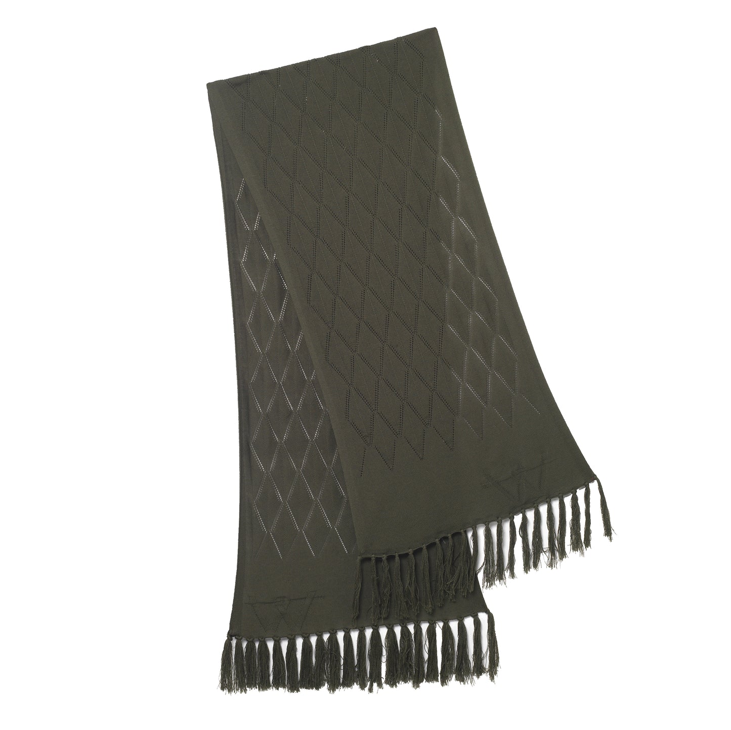Argyle Lace Scarf Olive