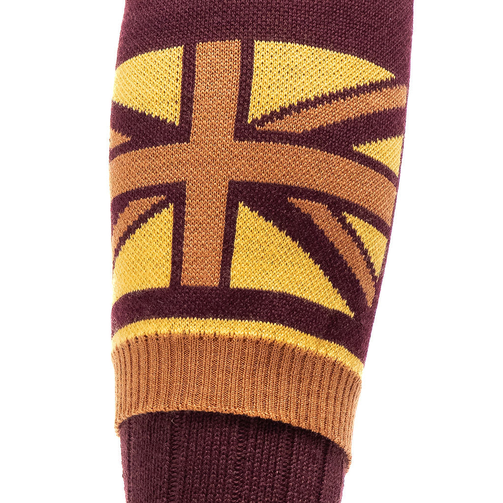 NEW IN: Union Jack Flag Personalised Boot Sock Plum