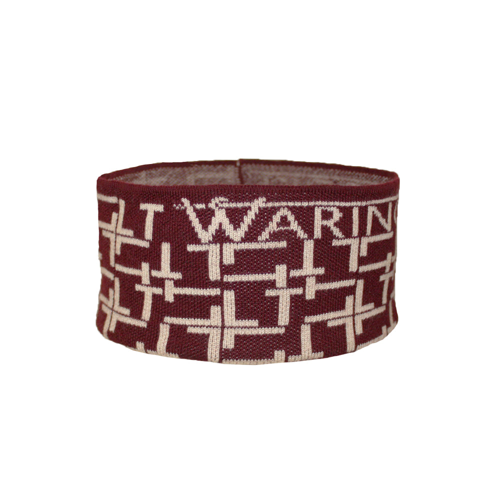 Personalised Patterned Headband Plum/Taupe