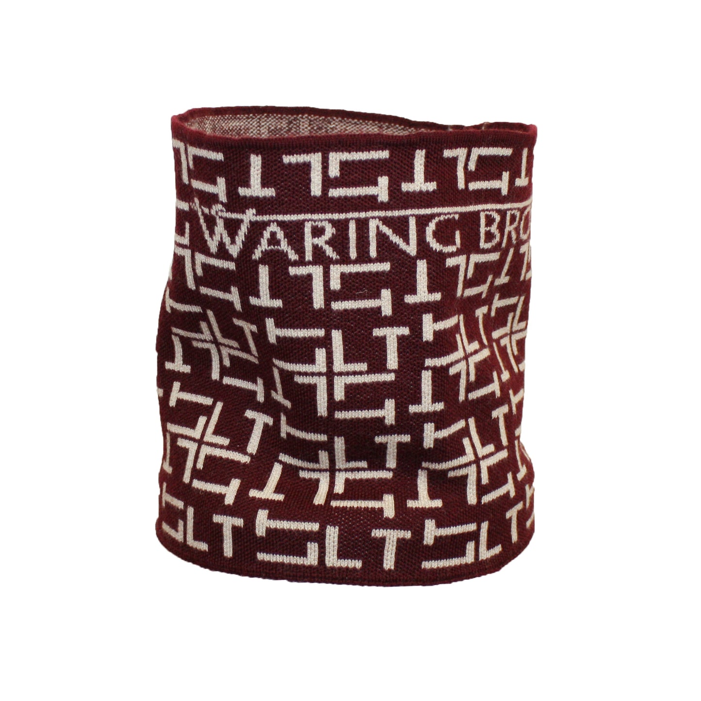 Personalised Monogram Pattern Snood Plum/Taupe