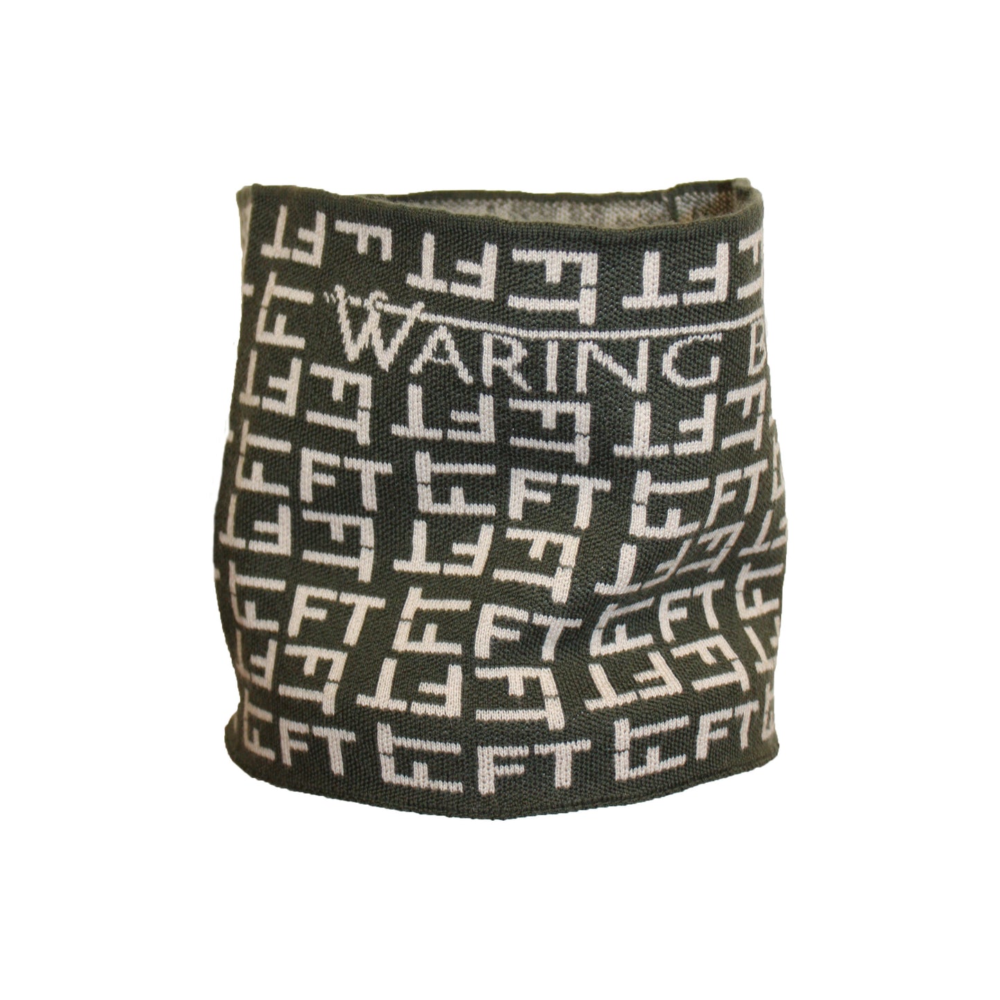 Personalised Monogram Pattern Snood Olive/Taupe