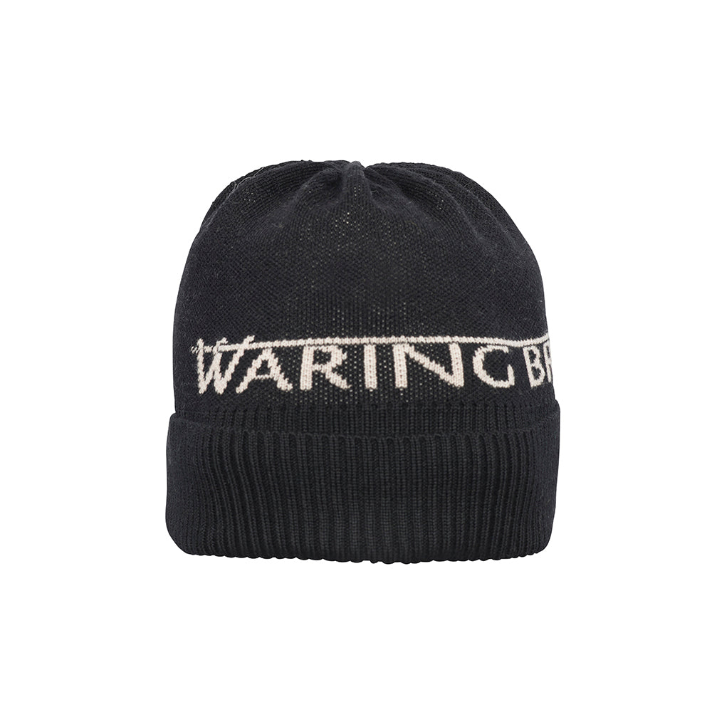 Signature Merino Beanie Hat Black/Taupe