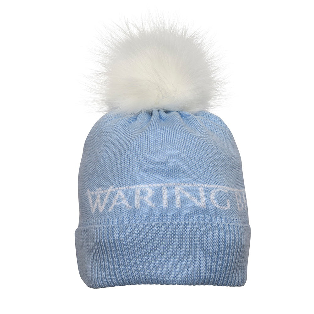 Signature Merino Bobble Hat Baby/Blue/White