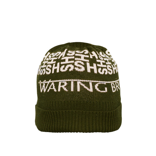 Personalised Beanie Hat Olive/Taupe