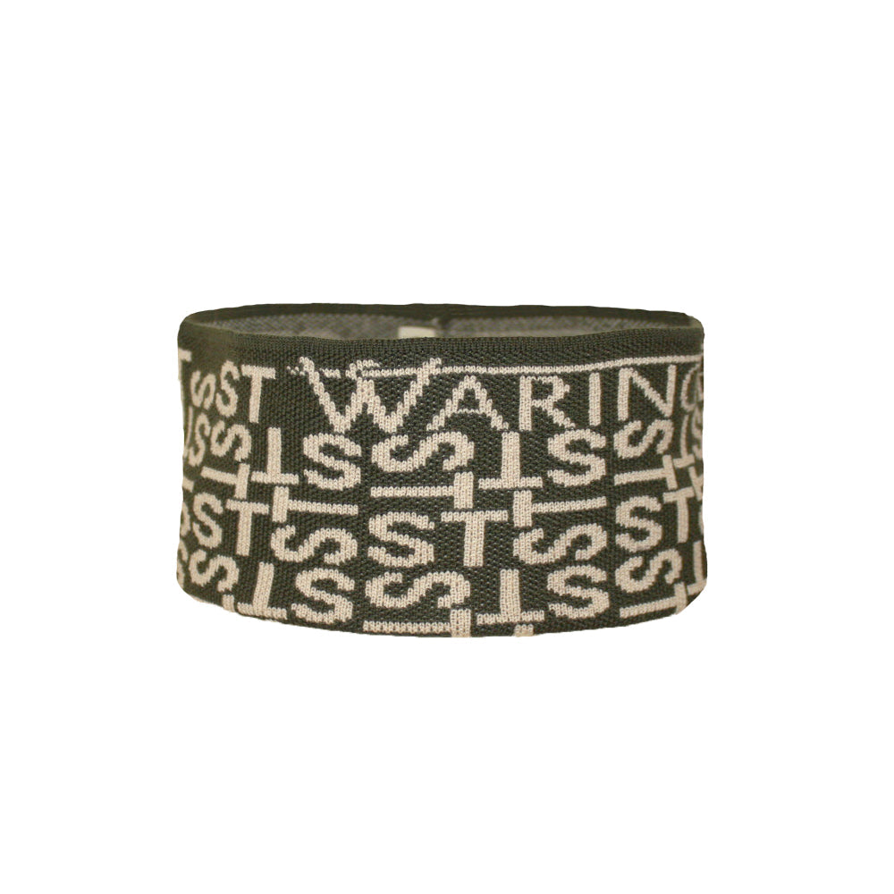 Personalised Patterned Headband Olive/Taupe