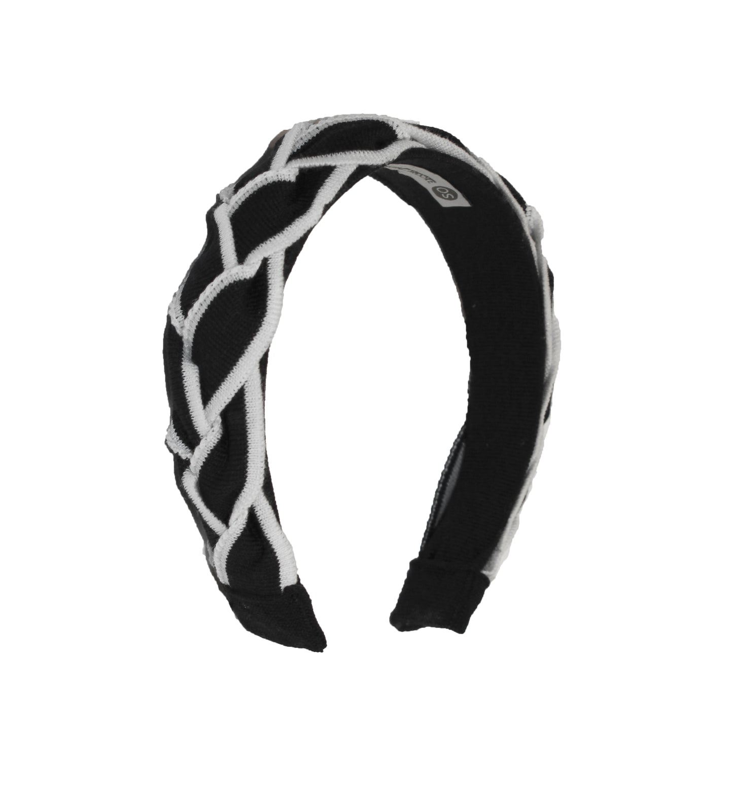 Classic Signature Plait Hairband Navy/White