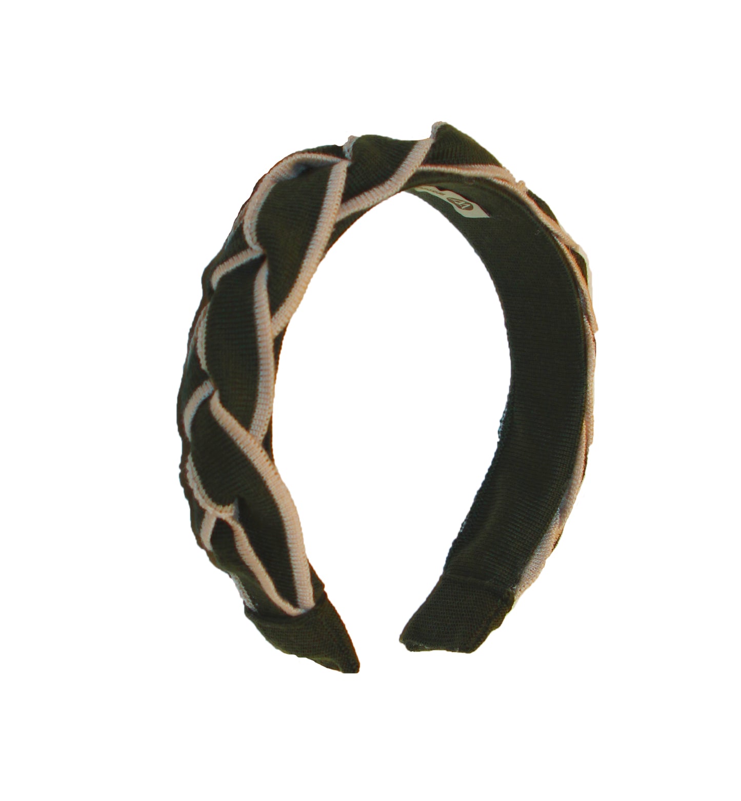 Signature Plait Hairband Olive/Taupe