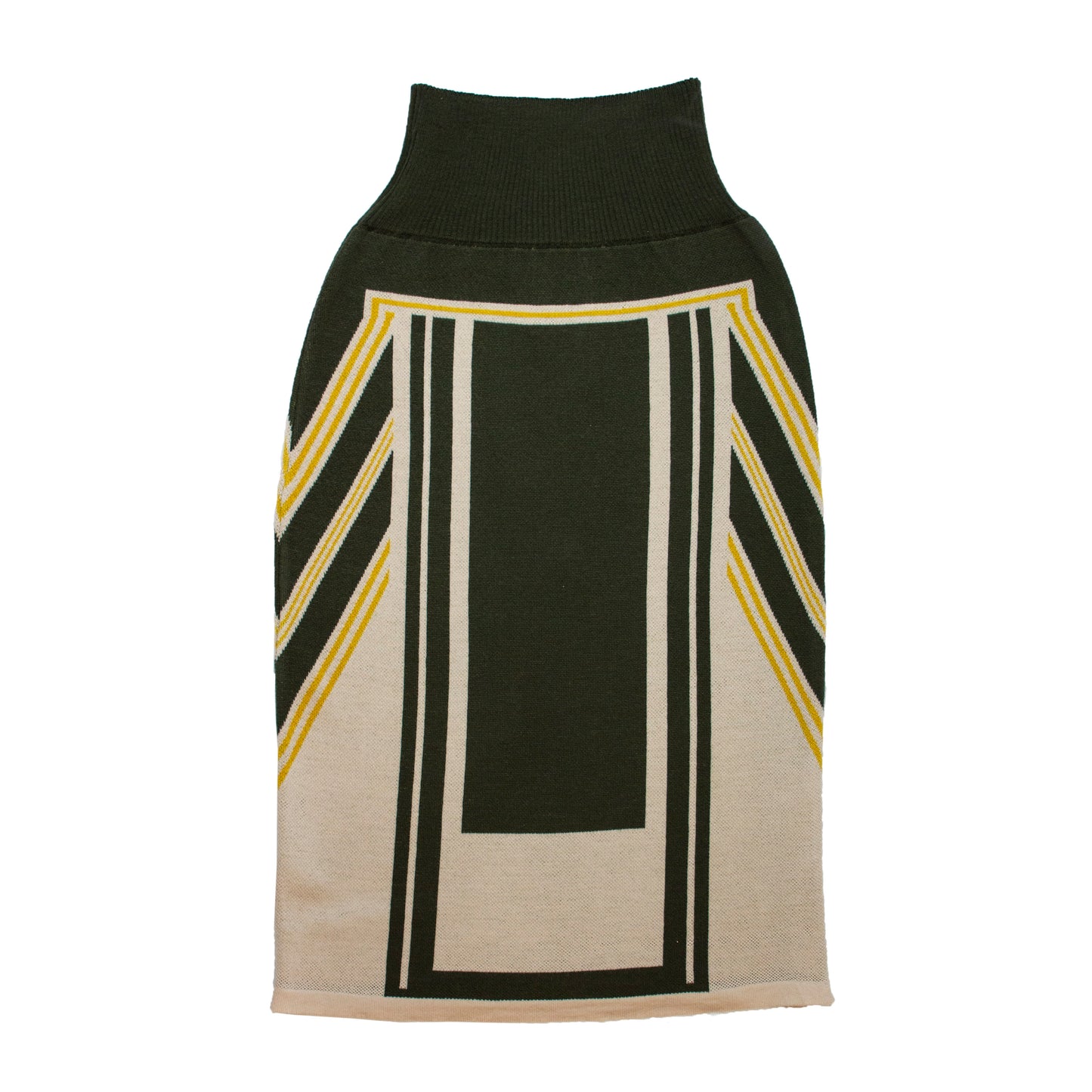Eclipse Longer Length Pencil Skirt Olive/Taupe/Mustard