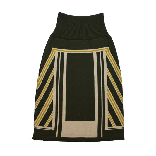 Eclipse Pencil Skirt Olive/Taupe/Mustard