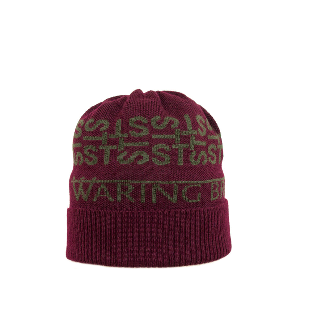 Personalised Beanie Hat Plum/Olive