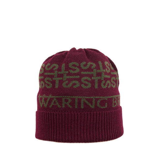 Personalised Beanie Hat Plum/Olive
