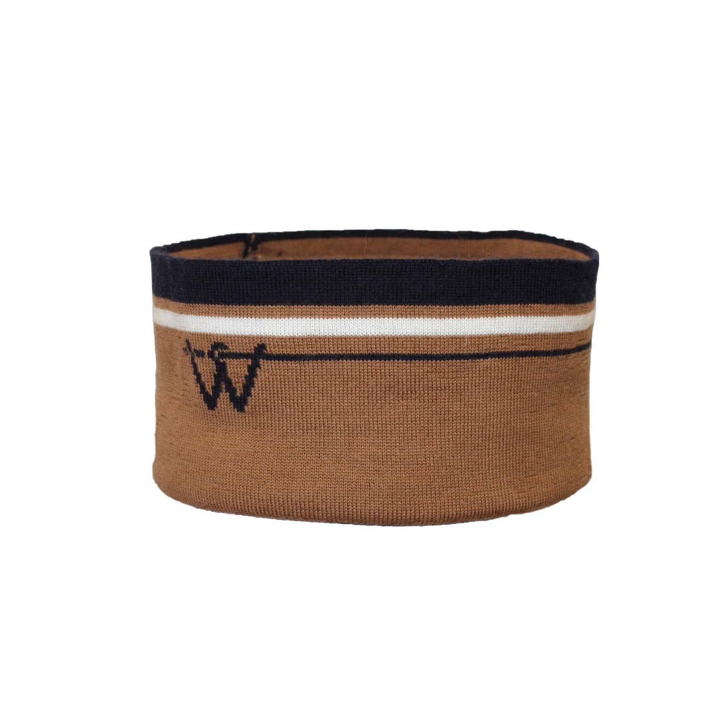 Personalised Pin Headband Navy/Tan/White