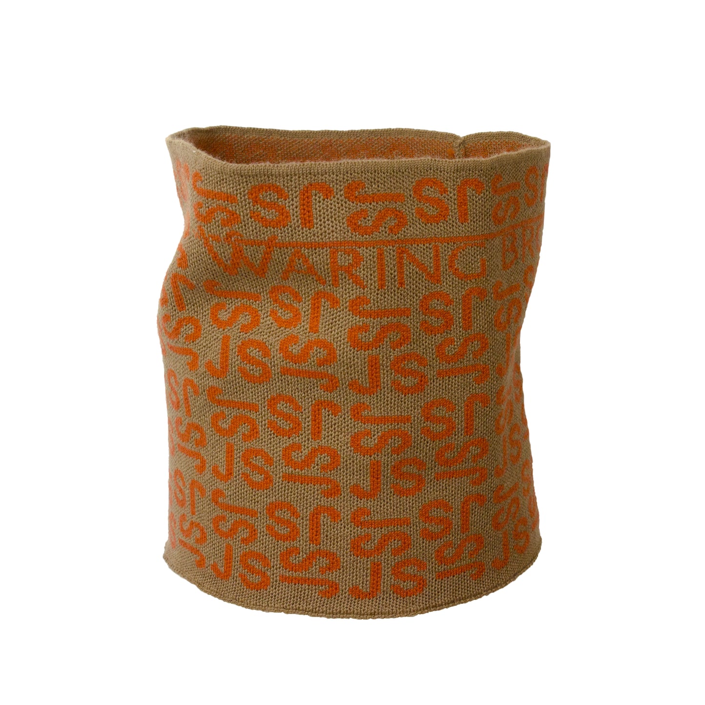 Personalised Monogram Pattern Snood Tan/Orange