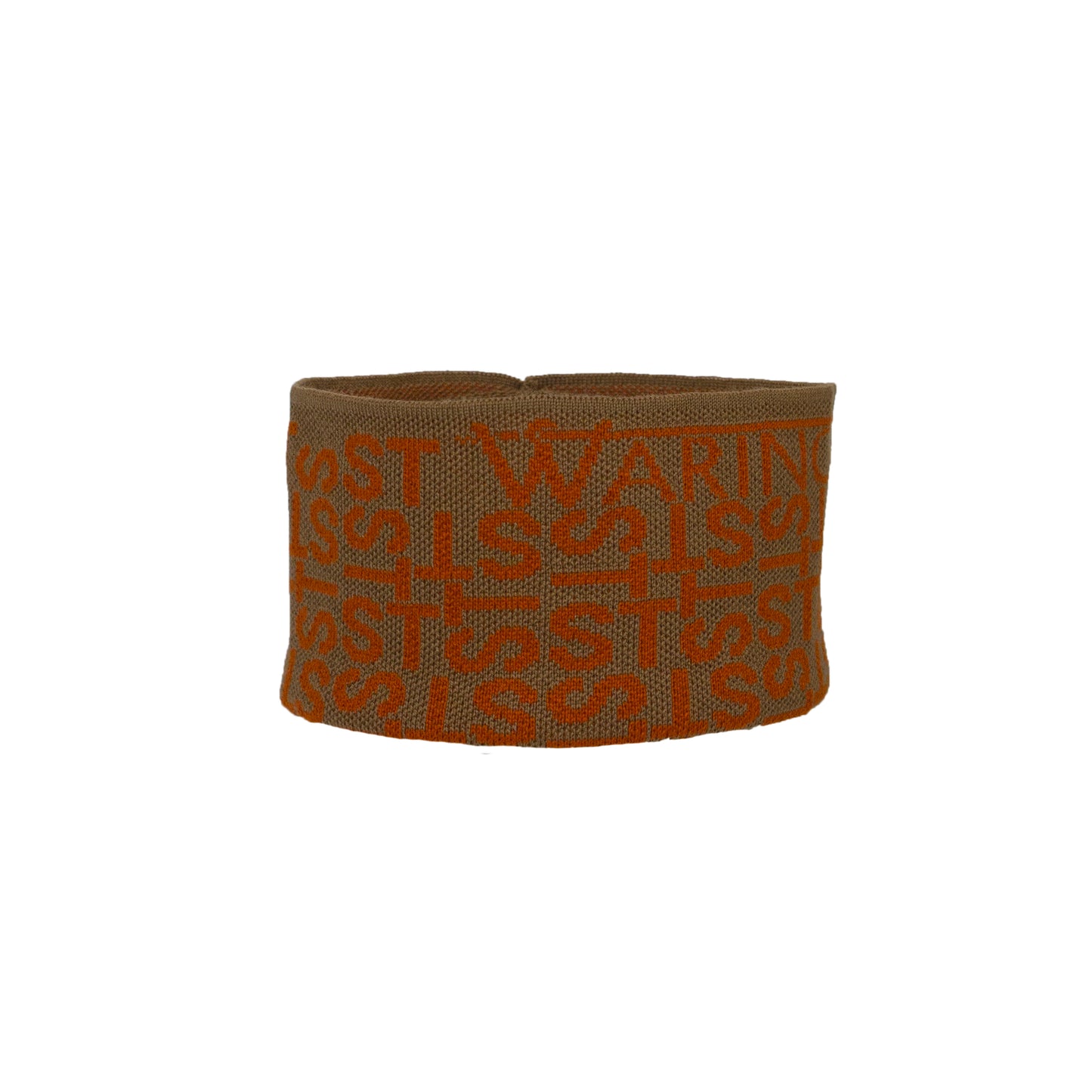 Personalised Patterned Headband Tan/Orange