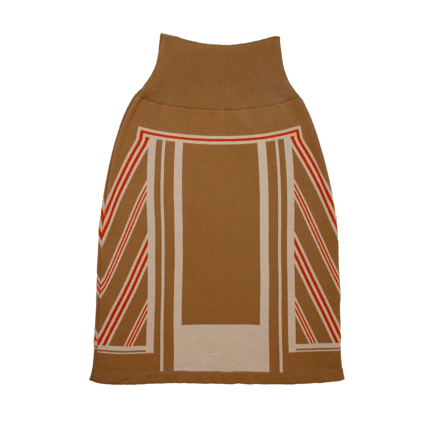 Eclipse Pencil Skirt Tan/Taupe/Orange
