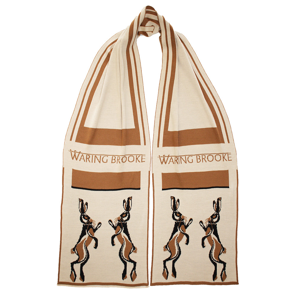 Signature Boxing Hare Scarf Taupe