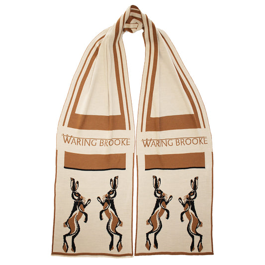 Signature Boxing Hare Scarf Taupe