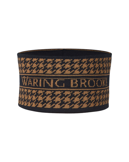 Signature Houndstooth Headband - Navy/Tan