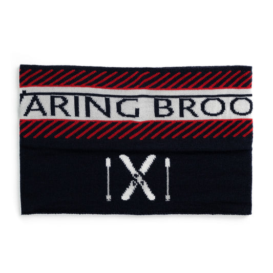 Alpine Stripe Headband & Snood Red