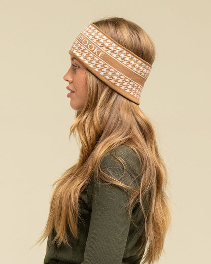 NEW IN: Signature Houndstooth Headband - Tan/Taupe