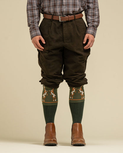 Boxing Hare Boot Socks Olive