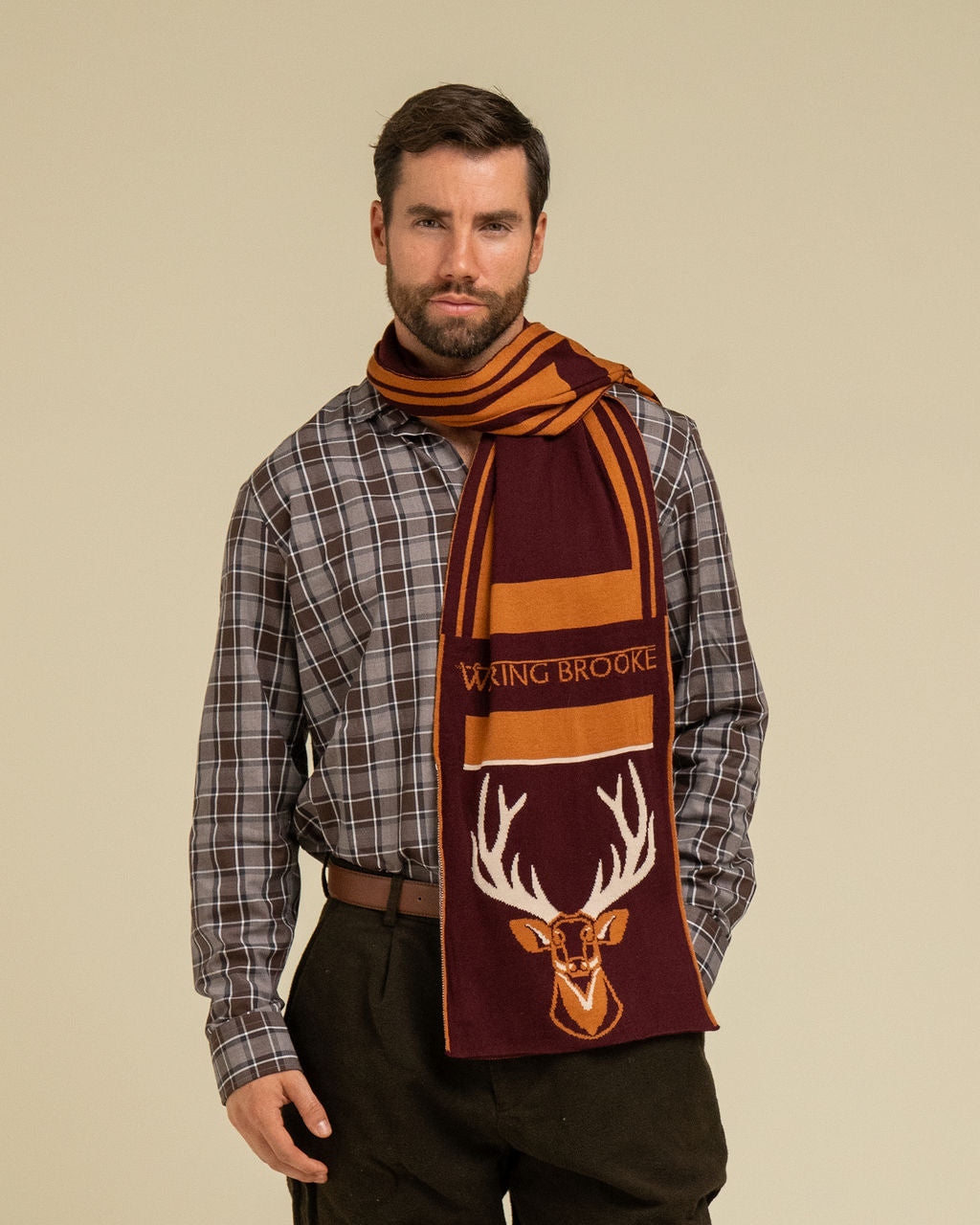NEW IN: Majestic Stag Scarf Burgundy