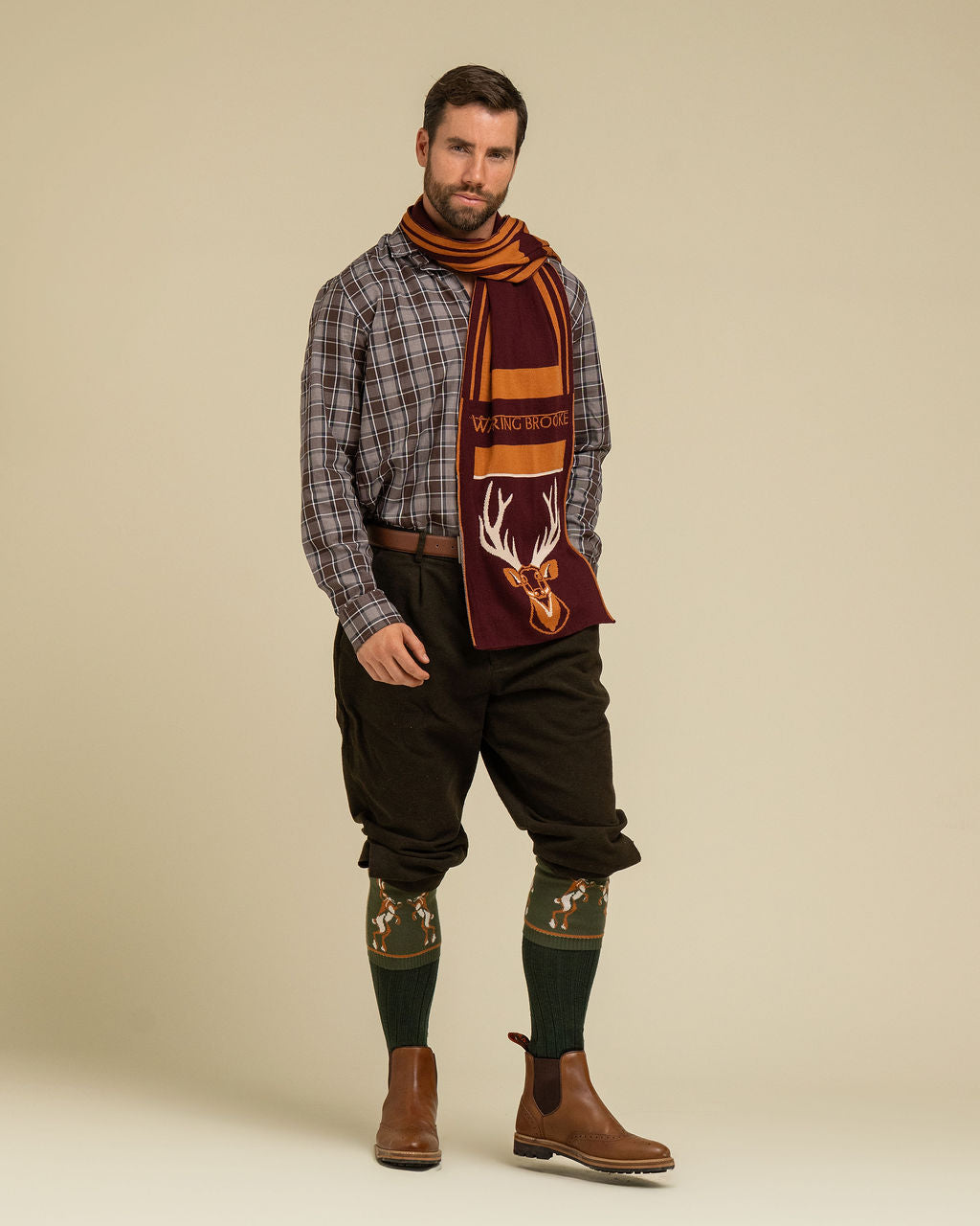 NEW IN: Majestic Stag Scarf Burgundy