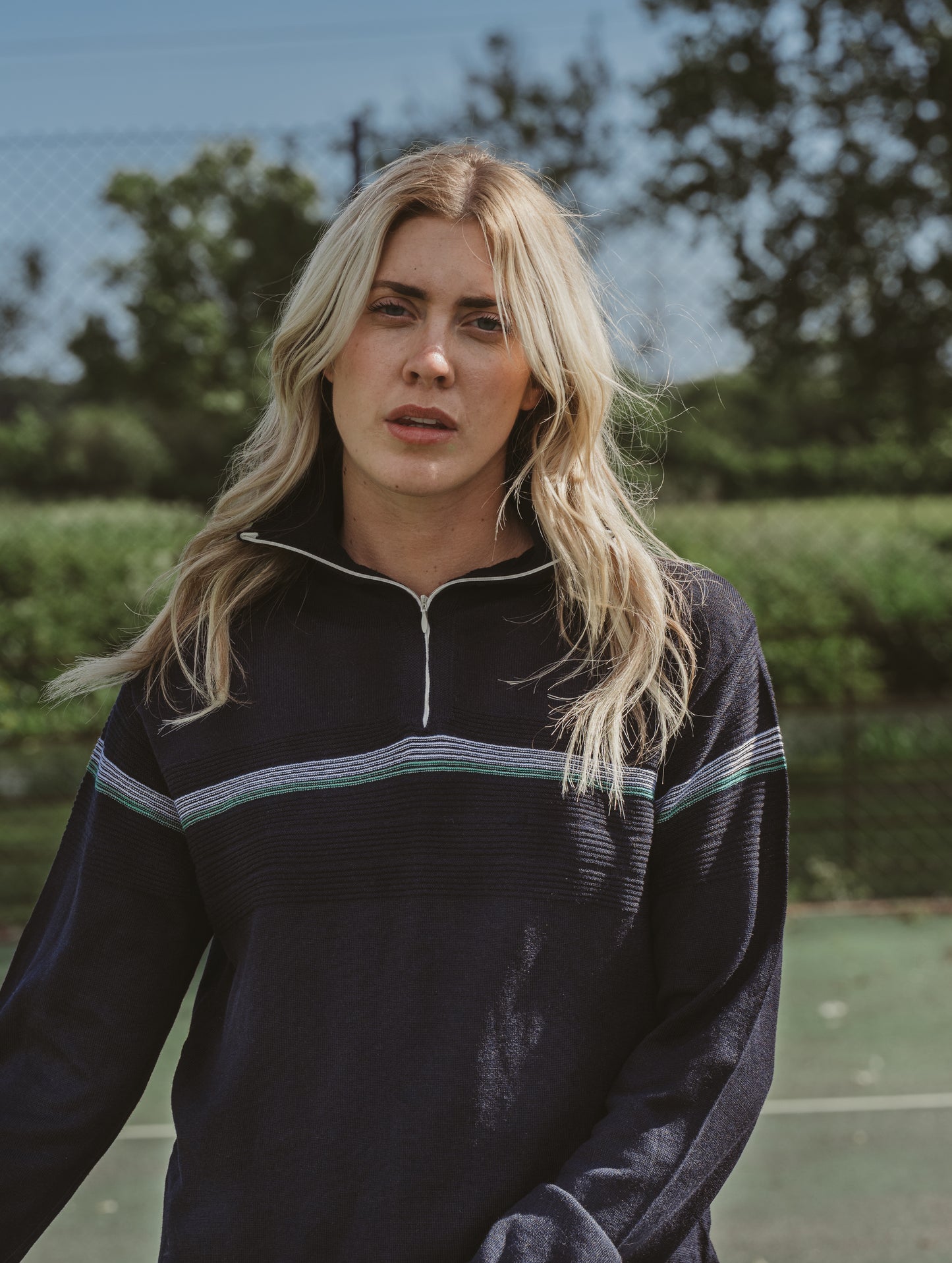 SW19 Quarter-Zip Jumper Navy