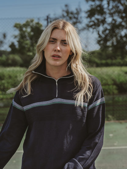 SW19 Quarter-Zip Jumper Navy