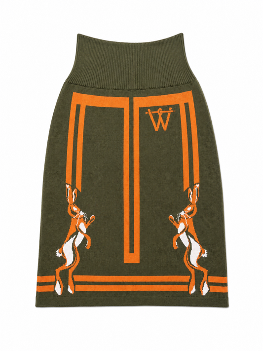 OUTLET: Boxing Hare Skirt Olive