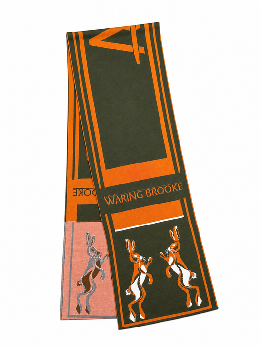 OUTLET: Signature Boxing Hare Scarf OLIVE