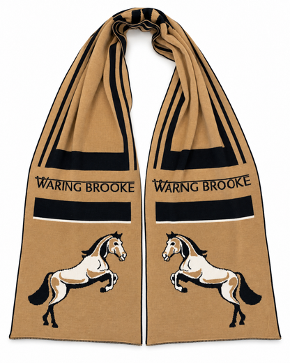 Signature Stallion Scarf Black/Tan