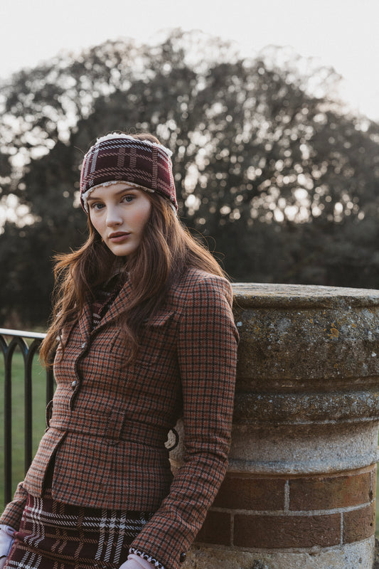 Highland Tartan Headband Olive