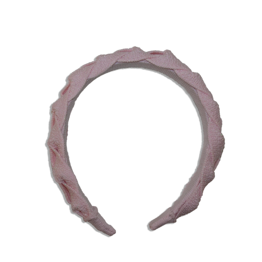 OUTLET: Soft Pink Lace Plait Hairband