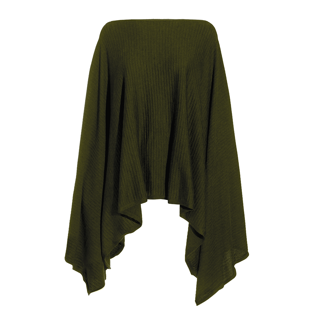 Olive green 2025 poncho sweater