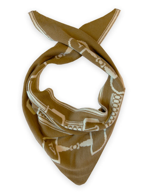 NEW IN: Triangle Snaffle Scarf Tan/Taupe