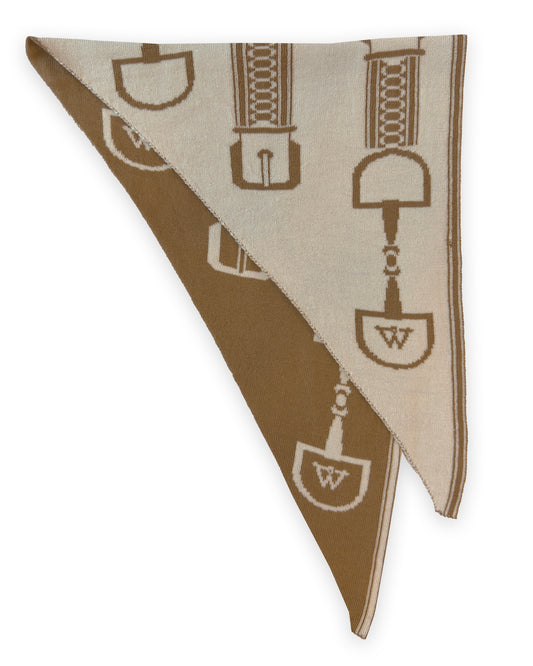 NEW IN: Triangle Snaffle Scarf Tan/Taupe