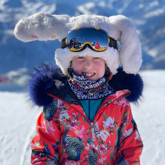 Ski-Style  Monogram Pattern Snood Navy/White