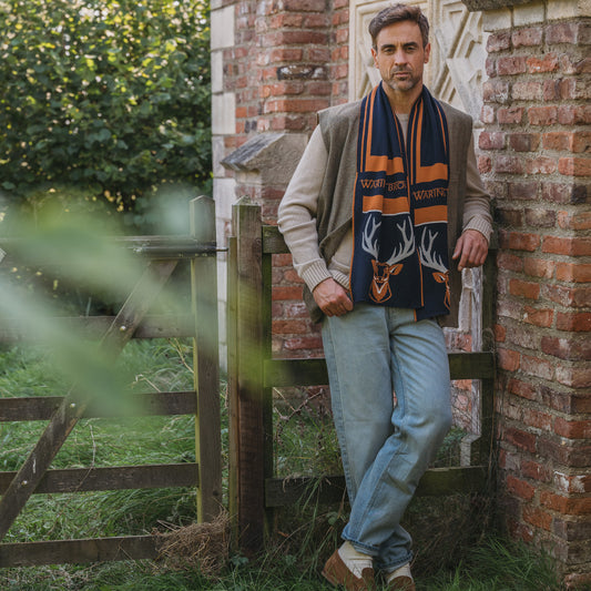 Majestic Stag Scarf Navy