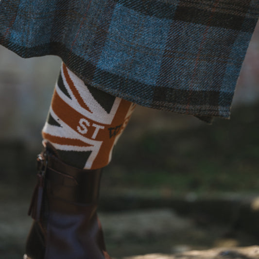 XL Union Jack Personalised Boot Socks Navy