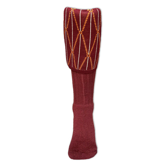 Argyle Sock Burgundy