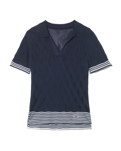 Diamond Polo Tee Navy