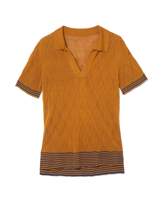 Diamond Polo Tee Gold