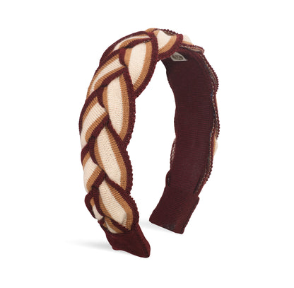 Plum Tri-colour Plait Hairband