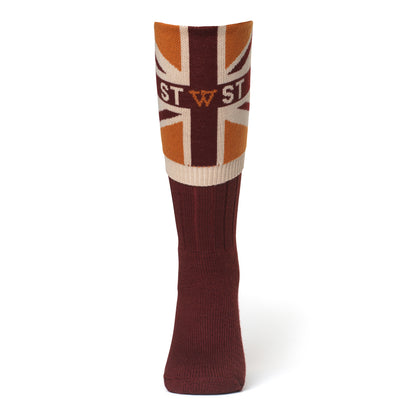 XL Union Jack Personalised Boot Socks Plum