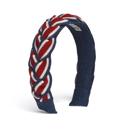 Patriotic Tri-colour Plait Hairband