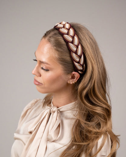 Plum Tri-colour Plait Hairband