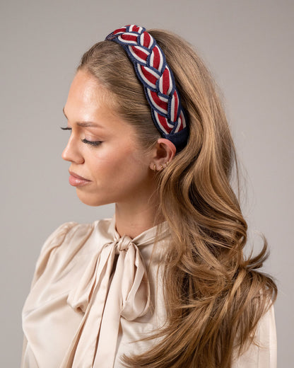 Patriotic Tri-colour Plait Hairband