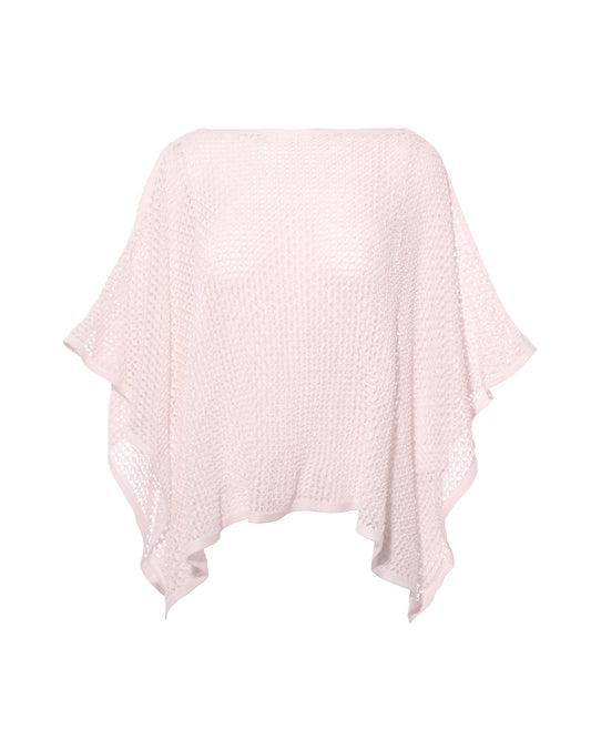 Nottingham Lace Poncho Pink