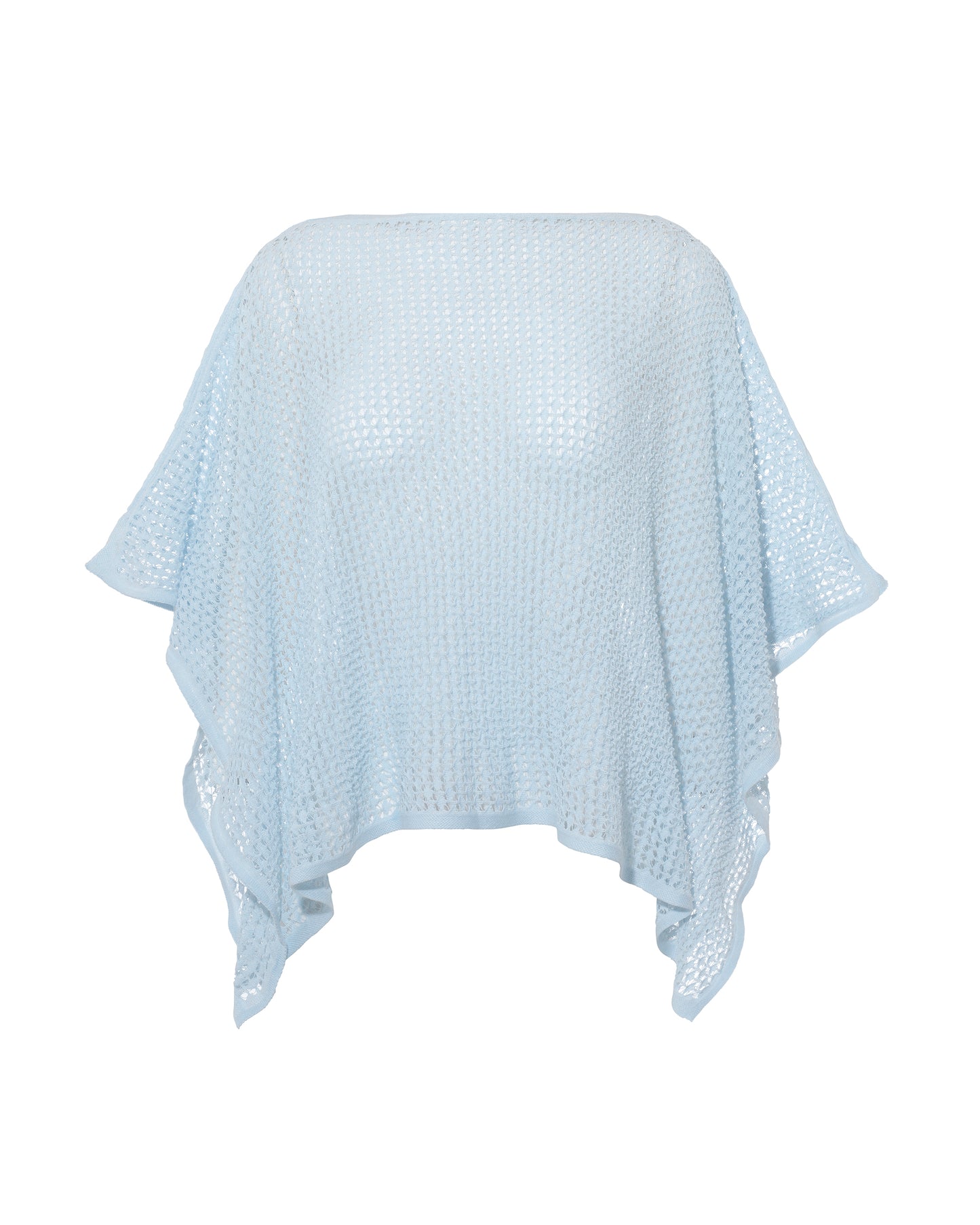 Nottingham Lace Poncho Blue
